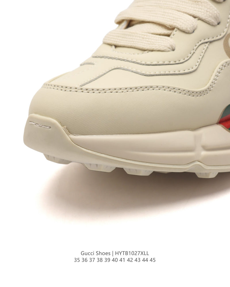 Tênis Gucci Rhyton Logo Vintage – Off-White